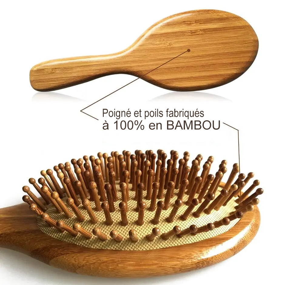 Brosse à cheveu en bambou