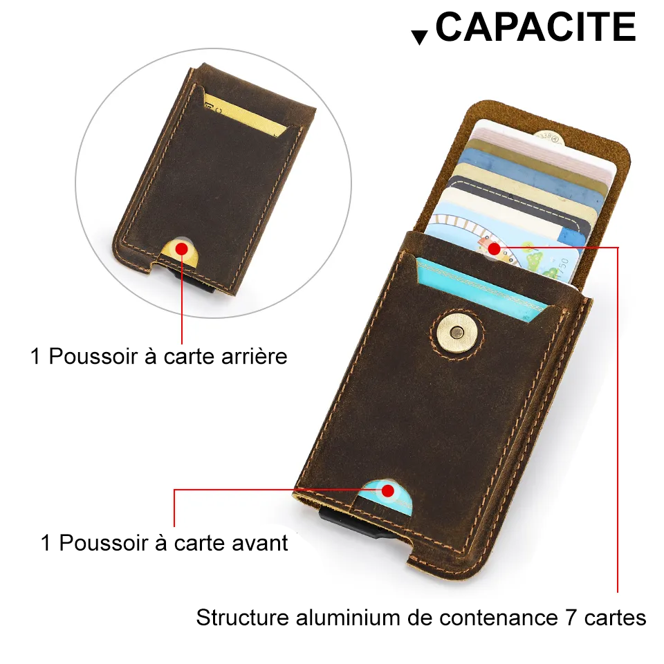 Porte-cartes en cuir