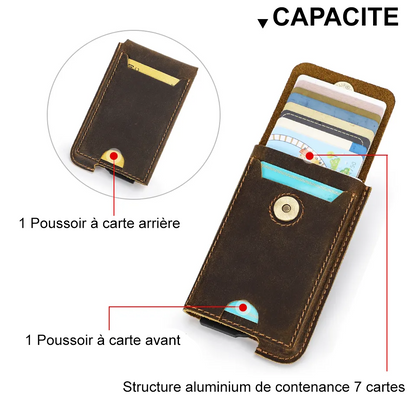 Porte-cartes en cuir