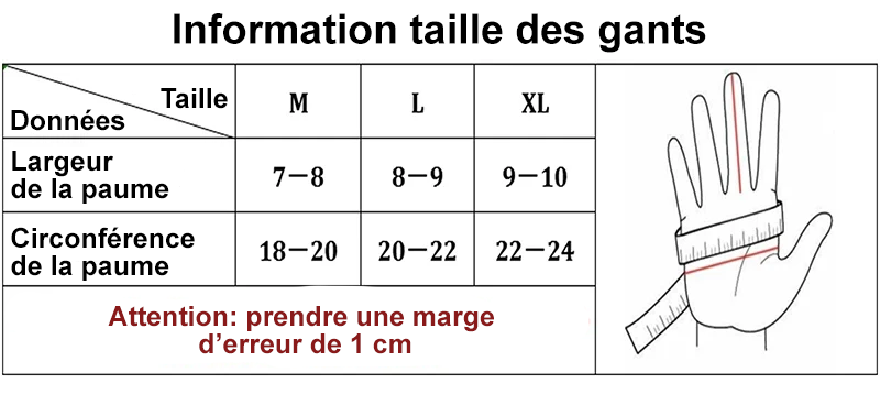 Gants d'entraînement pour fitness