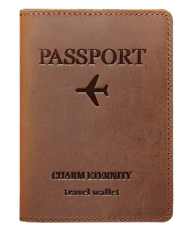 Porte-passeport en cuir